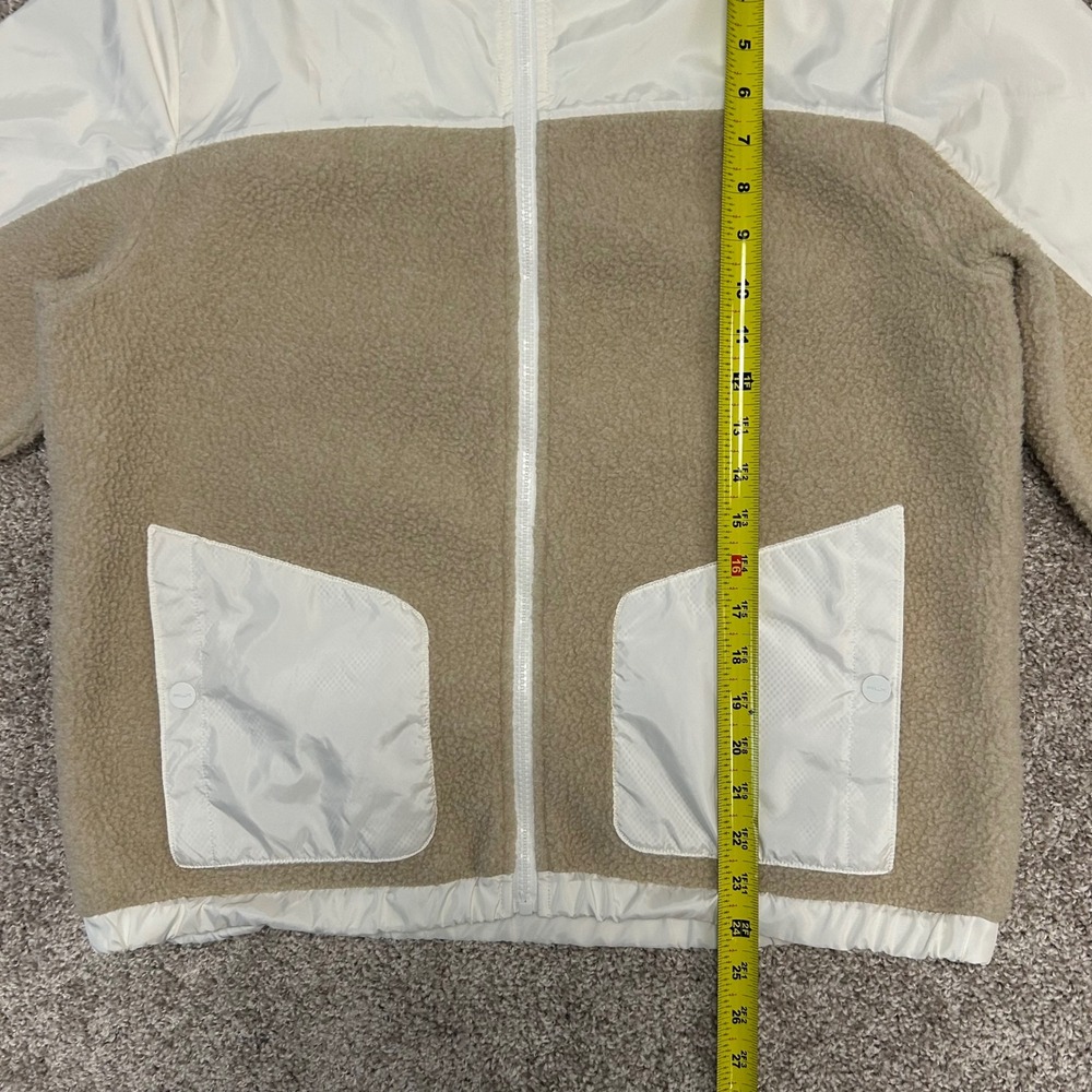 RLX Golf Ralph Lauren Women's Large Sherpa Hybrid Full-Zip Jacket Tan/Cream - Picture 4 of 10